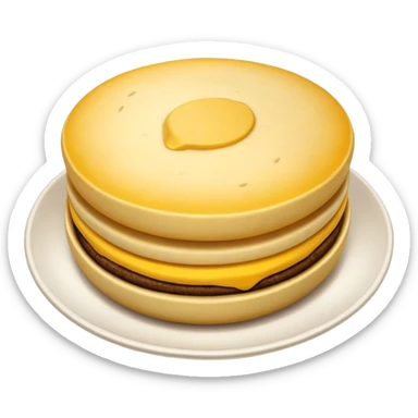 Colombian Arepa Cinematic Realistic Colombian Arepa Dish Emoji, depicted as a single, golden arepa with a crisp exterior and soft interior, rendered with lifelike textures and warm, inviting lighting. sticker