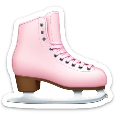 pastel pink ice skates sticker