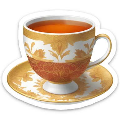 turkish tea cup sticker