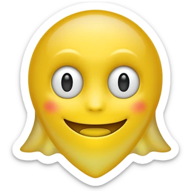 Emojis qui rigole fusionné avec l’emojis fantôme 👻 sticker