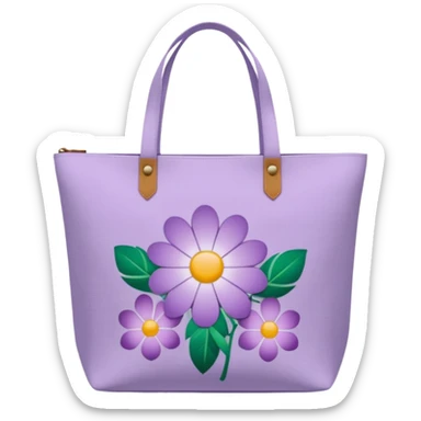 light purple tote bag sticker