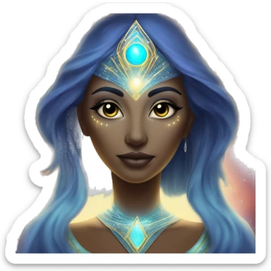 Pleiadian radiant glowing diva woman female third eye sticker