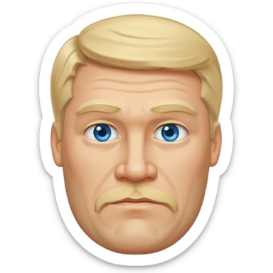 big russian man thick jawed sticker