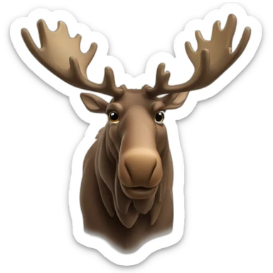 Moose wearing vision pro sticker