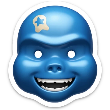 Make a blue bape logo sticker