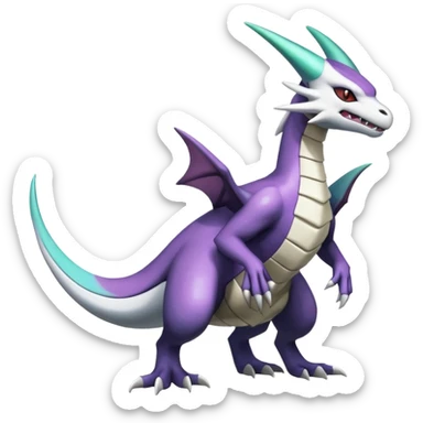 Shiny Noivern-Marowak-Lugia-Fakémon-hybrid-creature (full body)  sticker