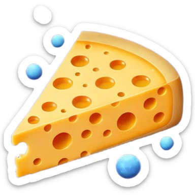 Galaxy within cheese sticker