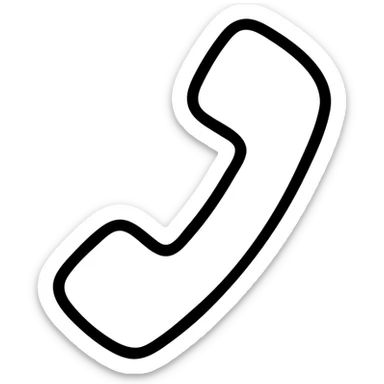 outlined telephone icon sticker