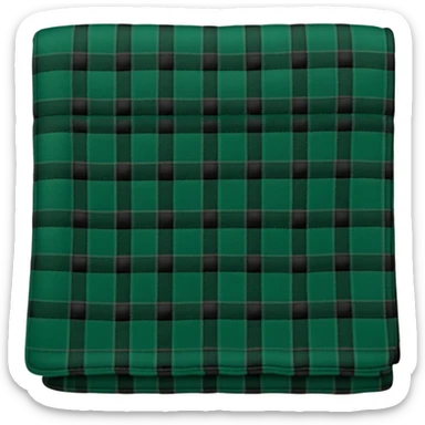 tartan blanket dark green folded  sticker