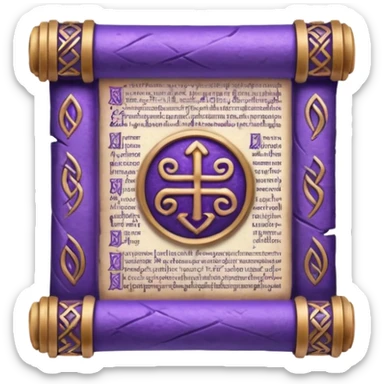 glitter purple Runic Manuscript sticker
