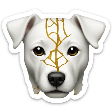 Kintsugi dog sticker