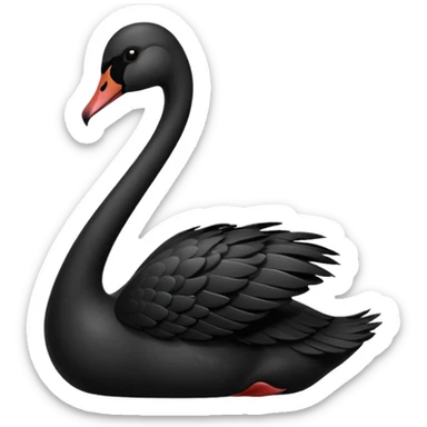 Cisne negro imponente sticker