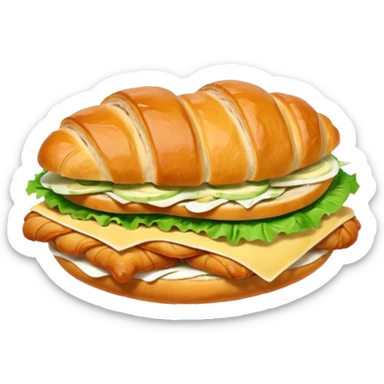 Croissant chicken and Cesar salad sandwich  sticker