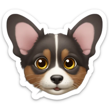 un papillon sur le nez d'une loutre sticker