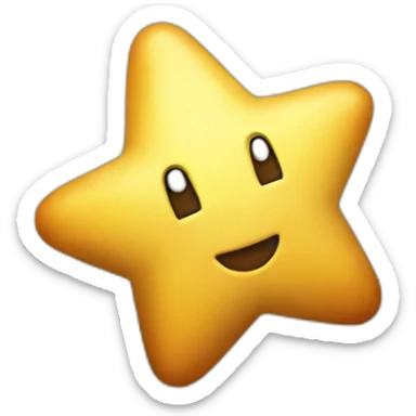 Mario star sticker