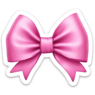 Pink bow long sticker