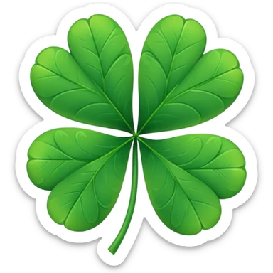 Five leaf clover sticker