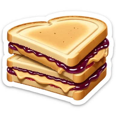 an uncrustable sanwich with a bite taken out of it sticker