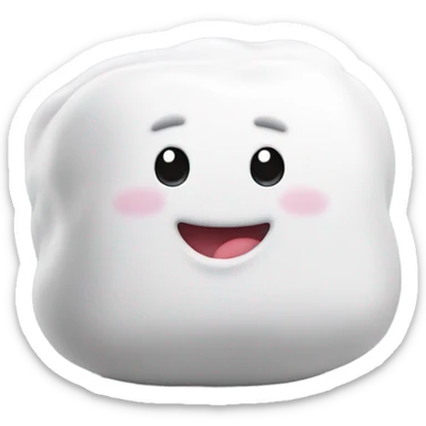 marshmellow no face sticker
