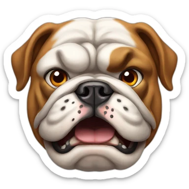 angry british bulldog sticker