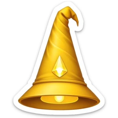 wizard hat glow yellow sticker