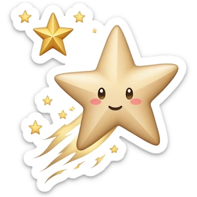 beige shooting star sticker