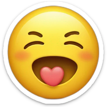 emoji of a yellow face with heart eyes but crying with joy sticker