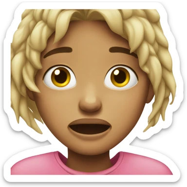 Girl ugly crying  sticker