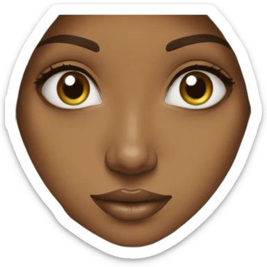 hijab big eyes brown girl  sticker