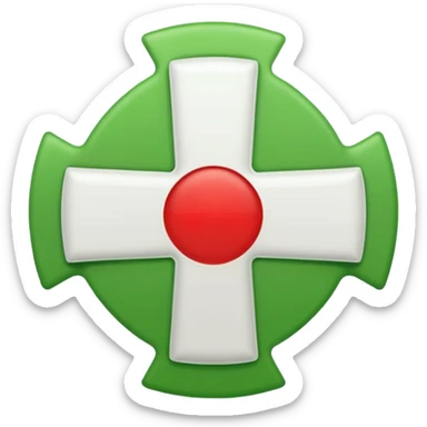 change the red cross emoji color from red to green color sticker