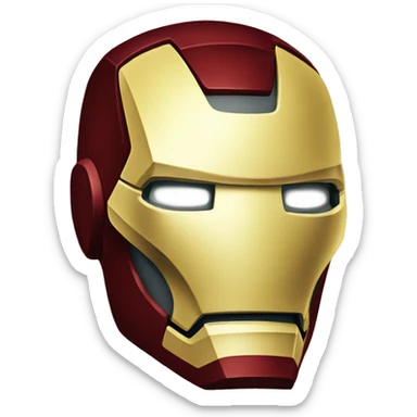 ironman mask sticker