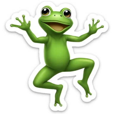 dancing frog  sticker