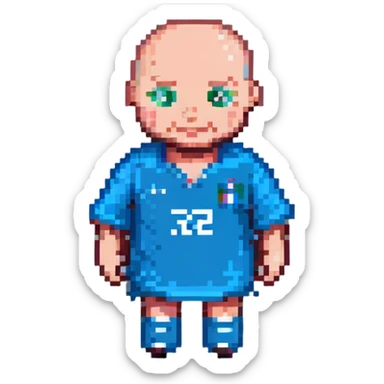 bald man wearing Napoli football jersey sticker