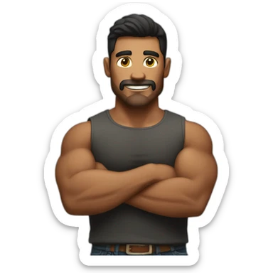 hombre muy musculoso sticker