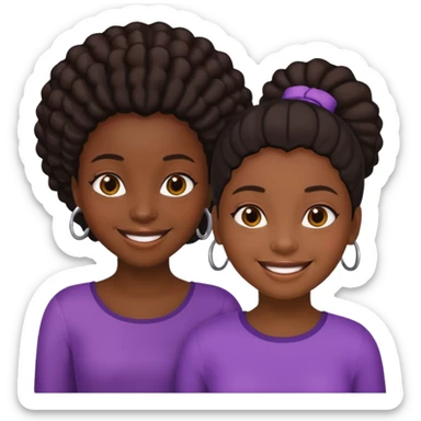 Deux filles noirs  sticker