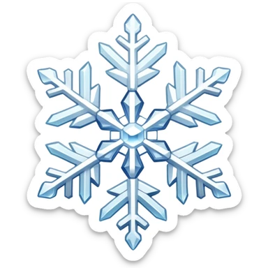 A white Snowflake sticker