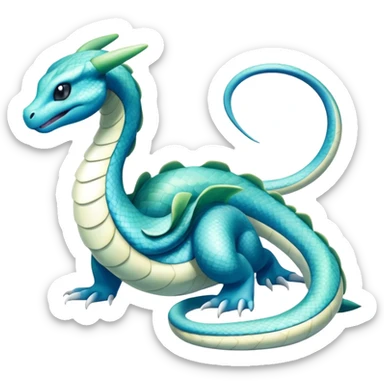 Seviper-Dragonair-Dratini-hybrid, full body, two legs, two hands sticker