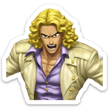 Dio brando over heaven from jojos bizzare adventure sticker