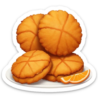 Chicken nuggets with a basketball  sticker
