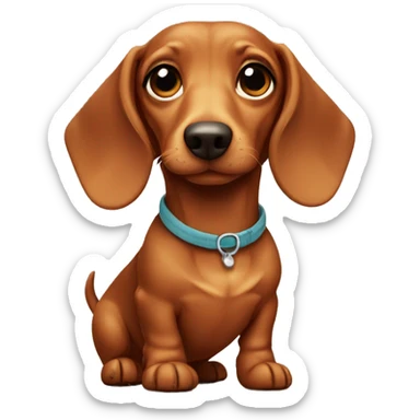 a cute dachshund  sticker