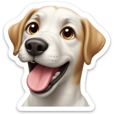 Playful dog with Tounge out sticker