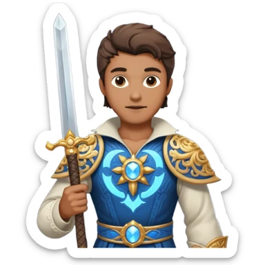 Man holding big souls moonlight sword sticker