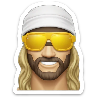 macho man randy savage sunglasses headband sticker