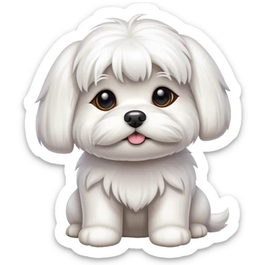maltese dog  sticker