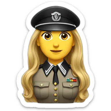 Hitler-uniforme-allemand-woman-longhair sticker