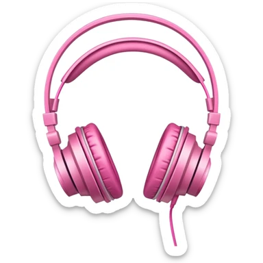 Ribbon around headphones  sticker