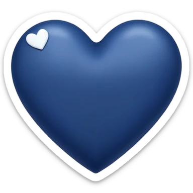 Navy blue heart  sticker
