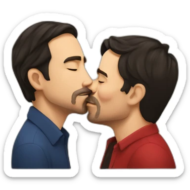 pablo iglesias and pedro sanchez kissing sticker