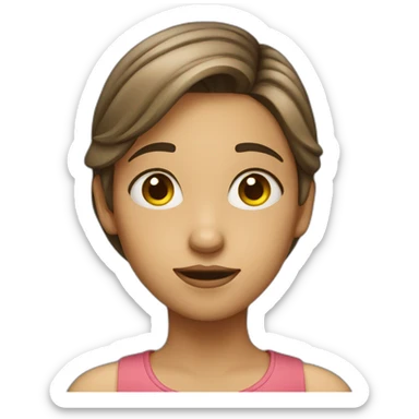 girl searching with squinted eyes sticker