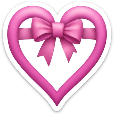 Heart with bows sticker